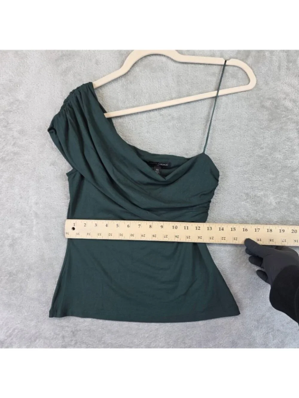 Banana Republic Tank Top Womens XS Green One Shoulder Jersey Summer Party